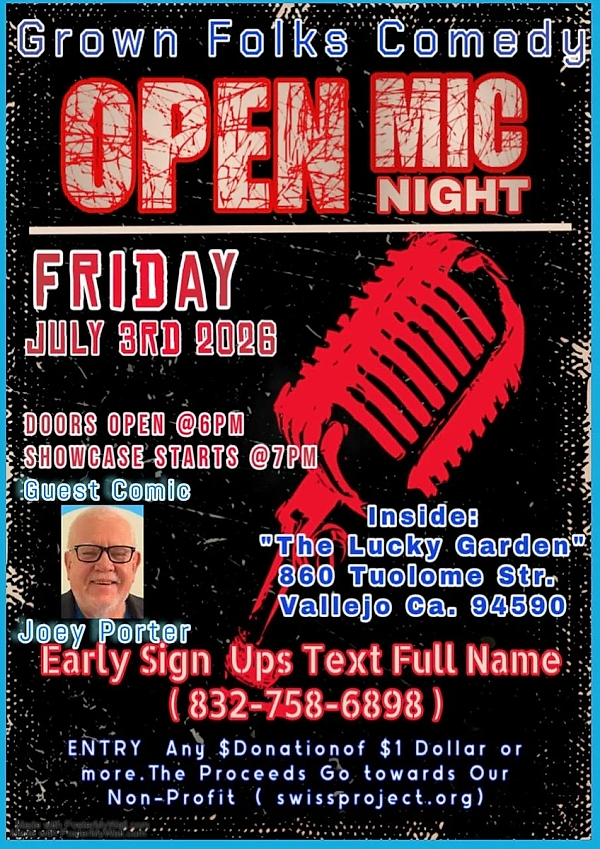 GFC Open Mic Lucky Garden Vallejo - comedy show