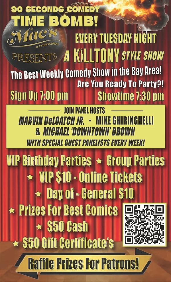 Macs 19 90 Second Time Bomb - comedy show