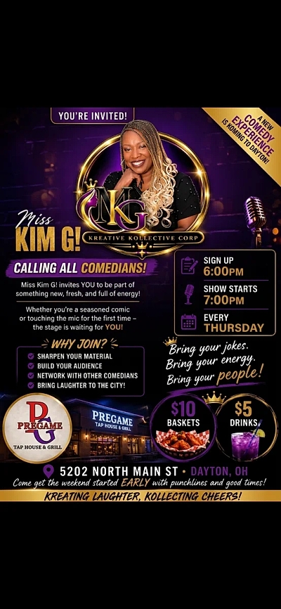 Miss Kim G Pregame Punchlines Open Mic